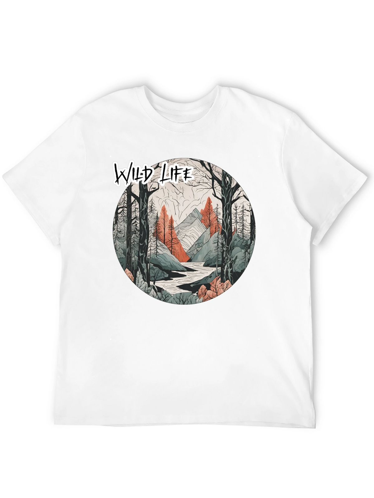 Wild Life Graphic Black T-Shirt