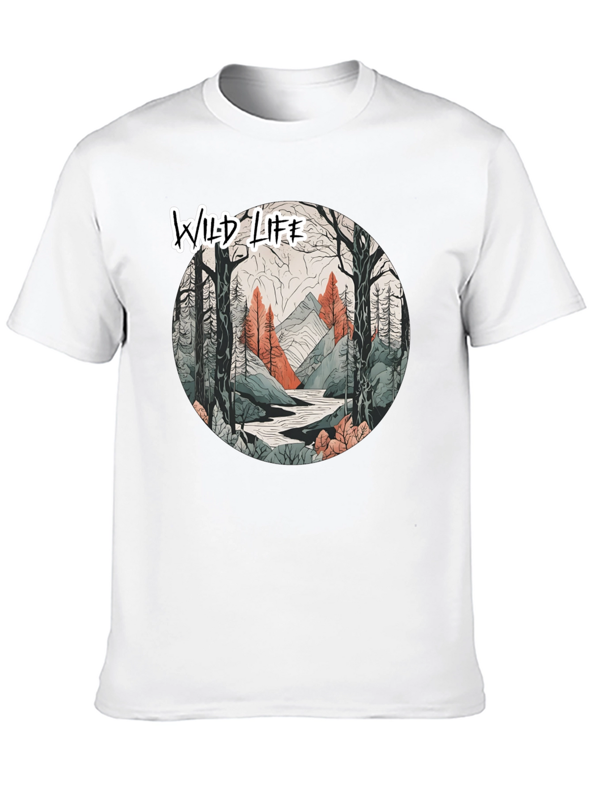 Wild Life Graphic Black T-Shirt