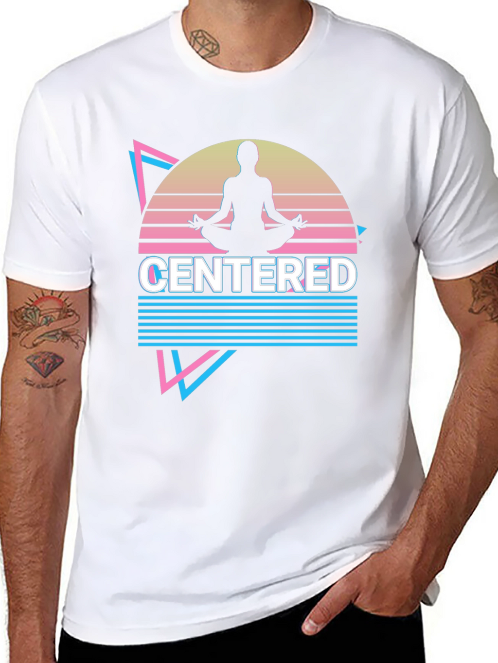 Centered Mind T-Shirt Yoga Meditation Design