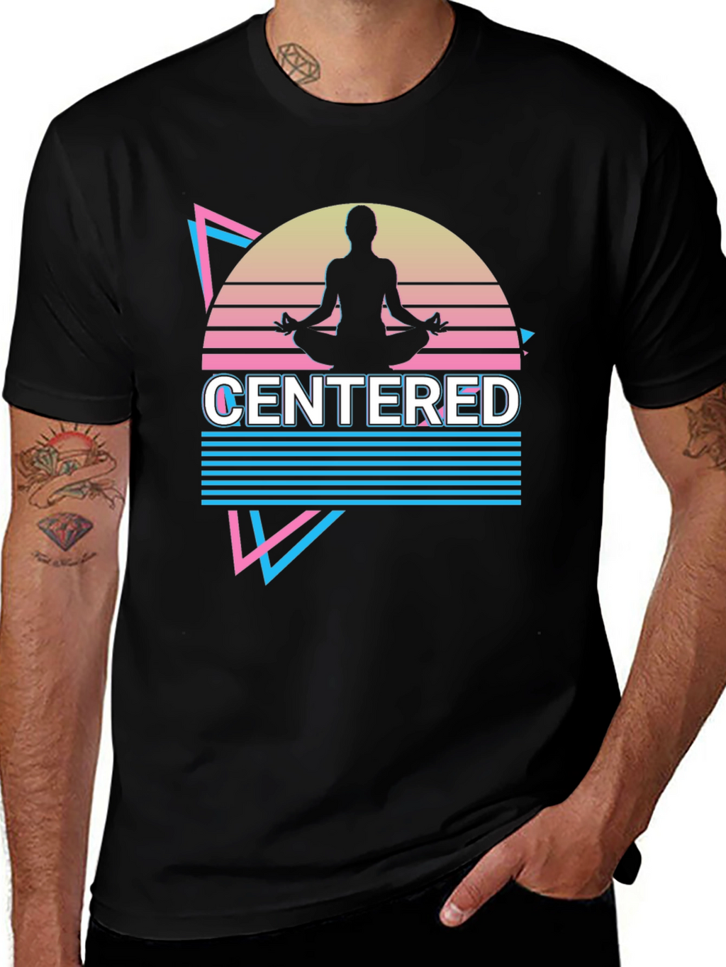 Centered Mind T-Shirt Yoga Meditation Design