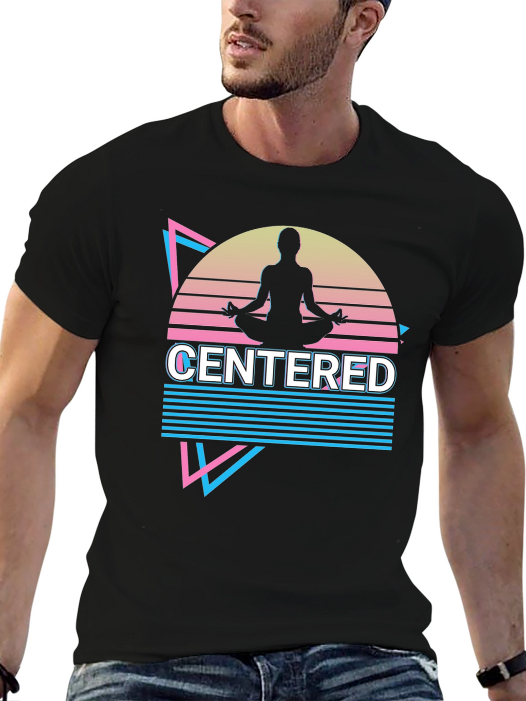 Centered Mind T-Shirt Yoga Meditation Design