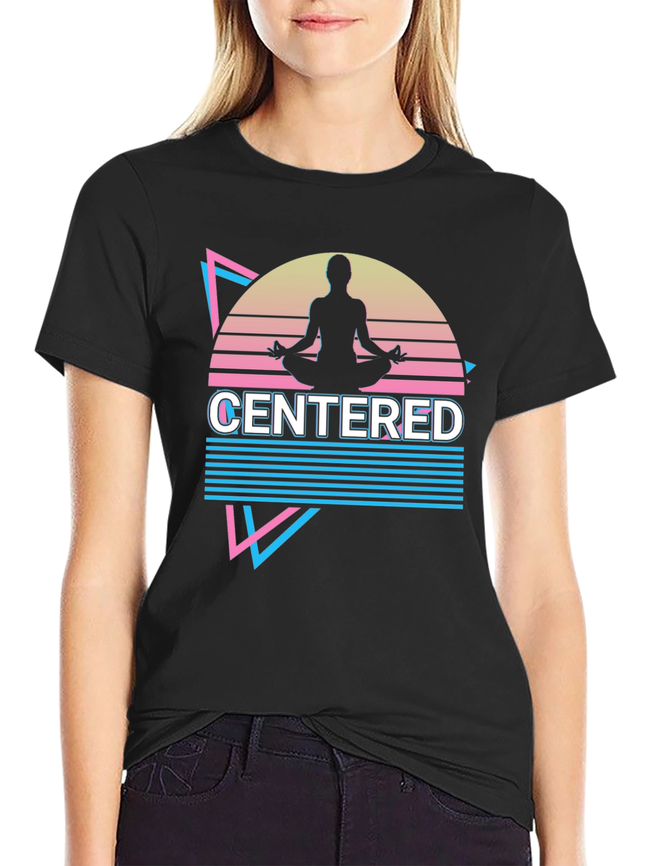 Centered Mind T-Shirt Yoga Meditation Design