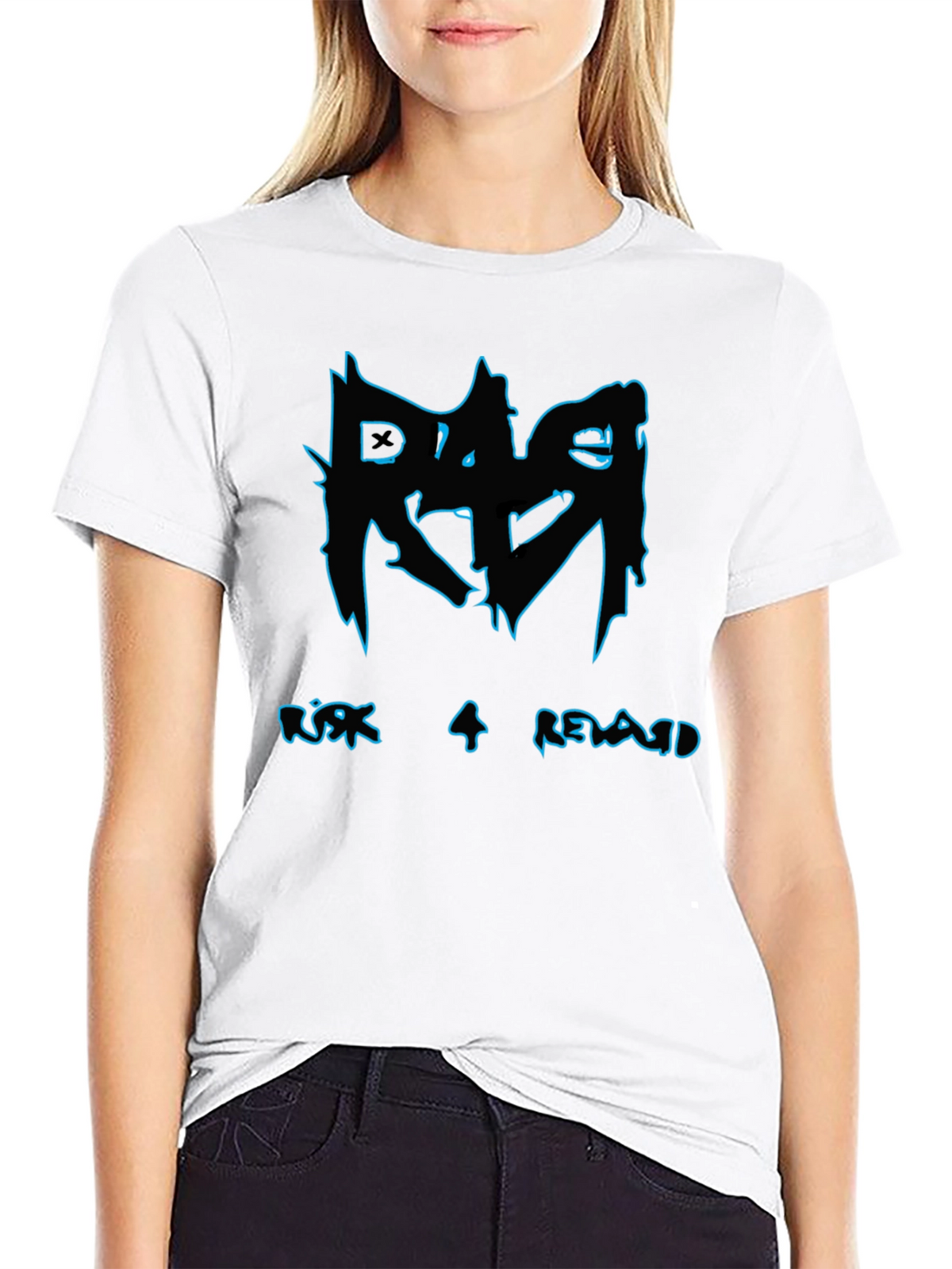 Risk 4 Reward Graphic Print Black T-Shirt