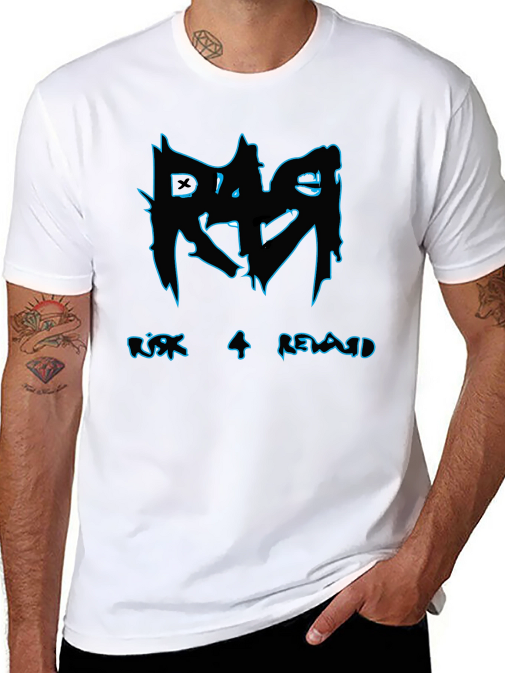Risk 4 Reward Graphic Print Black T-Shirt