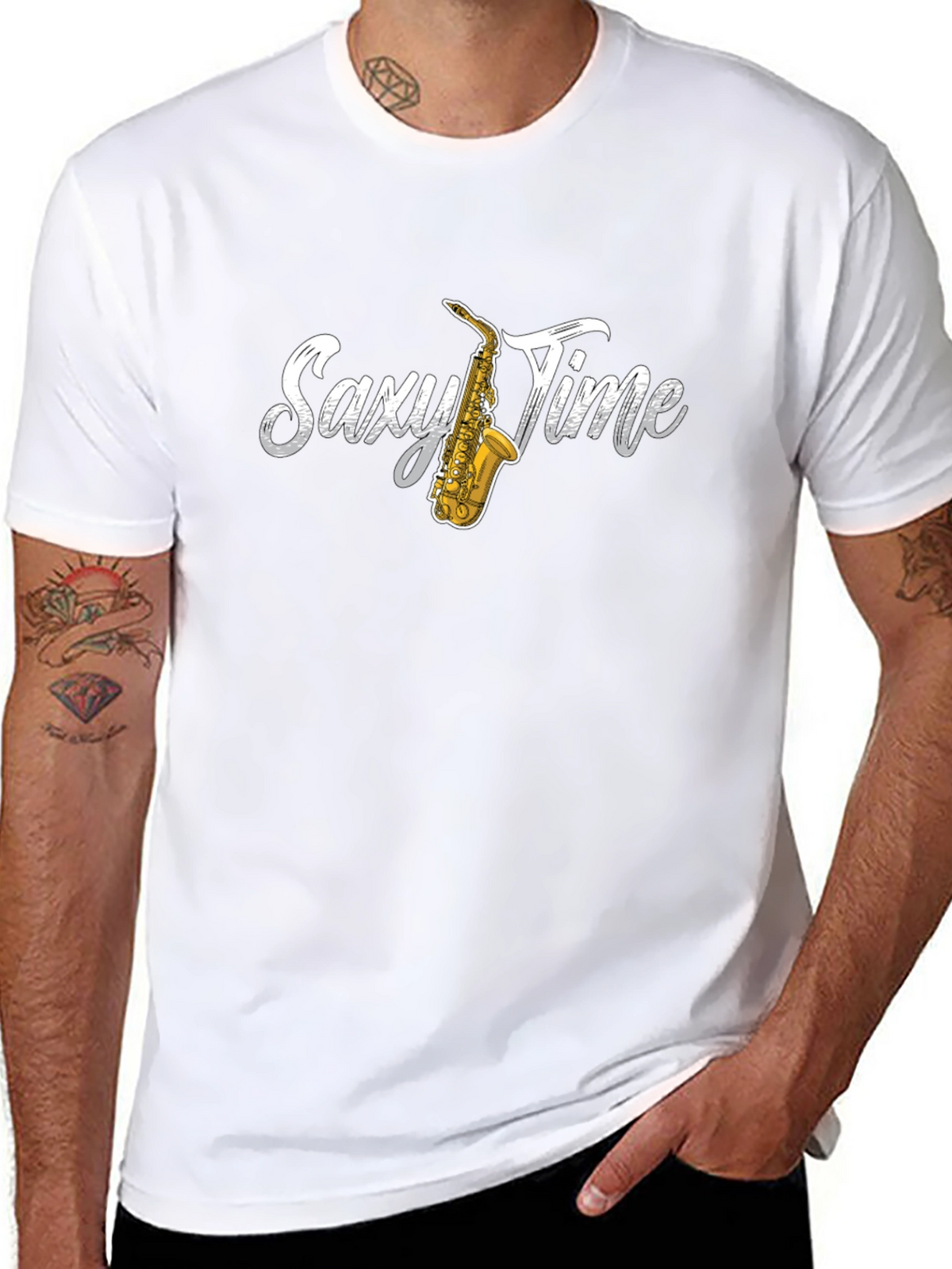 Saxy Time T-Shirt - Cool Music Lover Tee