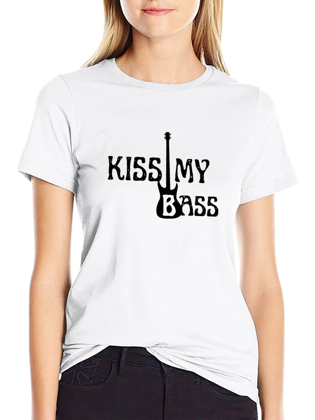 Kiss My Bass Graphic T-Shirt - Black