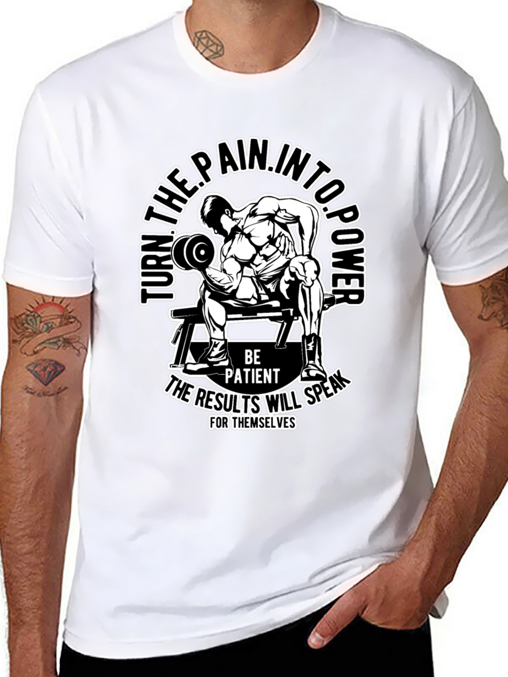 Motivational Gym T-Shirt: Turn Pain Into Power