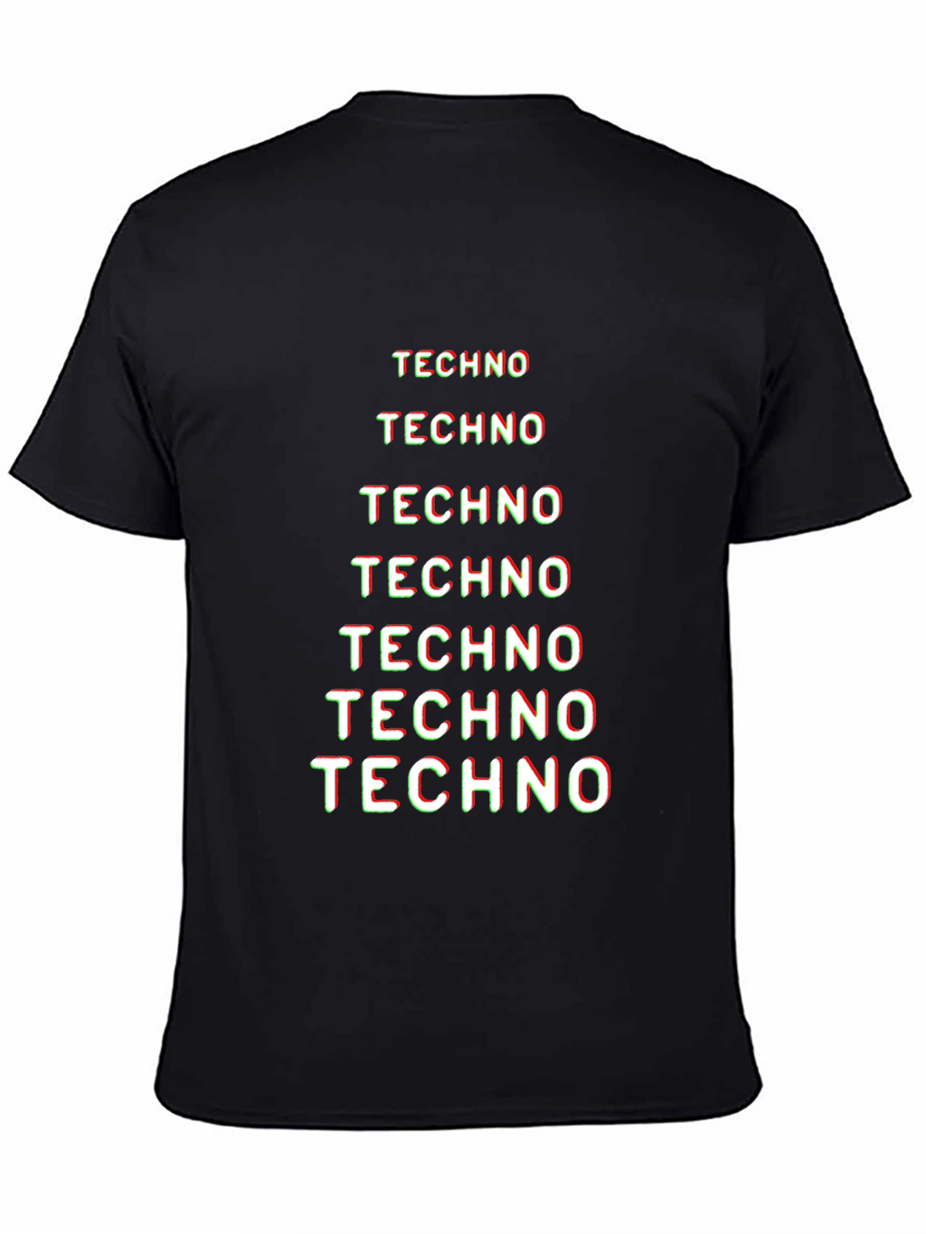 Techno Graphic Tee - Black Cotton T-Shirt