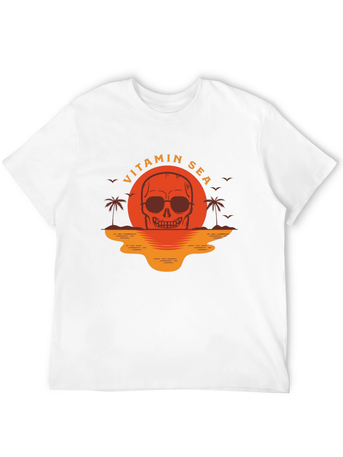 Vitamin Sea Skull Graphic T-Shirt - Black