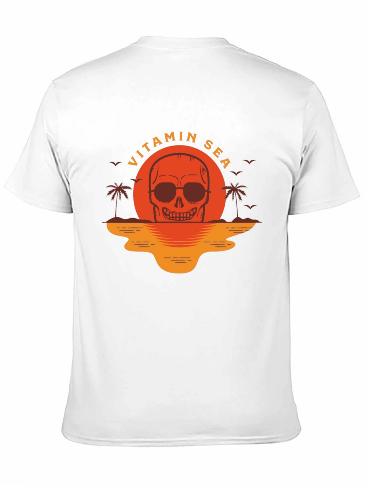 Vitamin Sea Skull Graphic T-Shirt - Black