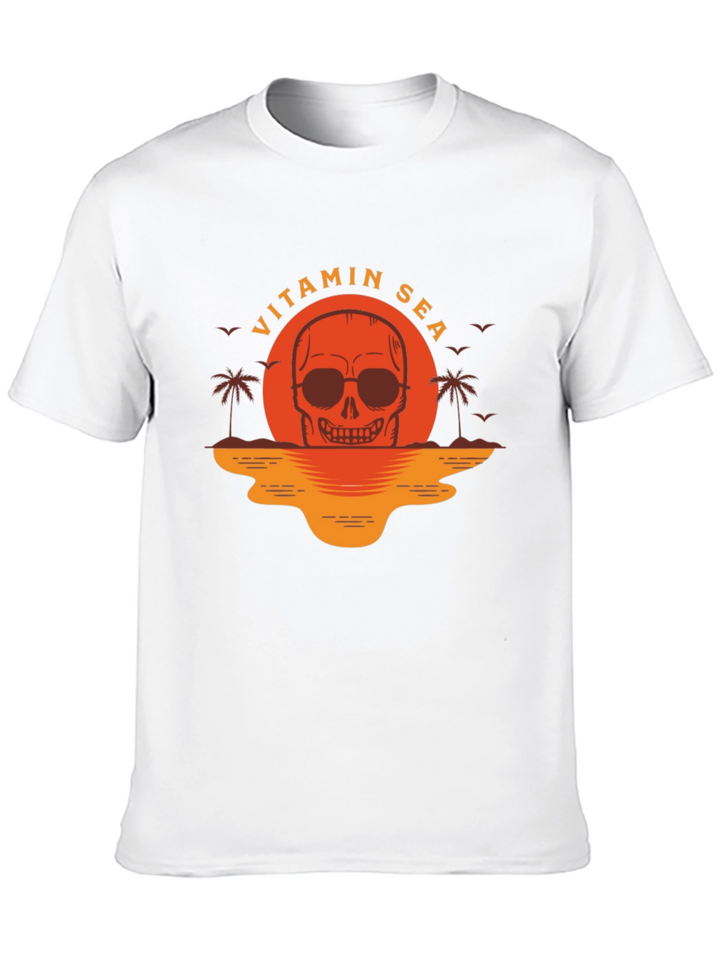 Vitamin Sea Skull Graphic T-Shirt - Black