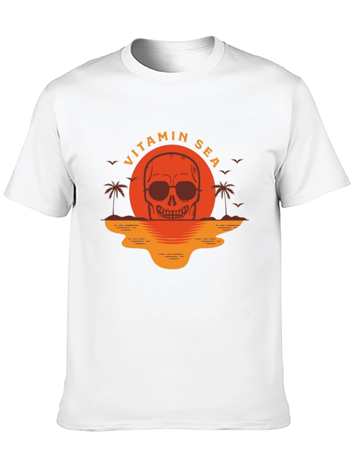 Vitamin Sea Skull Graphic T-Shirt - Black