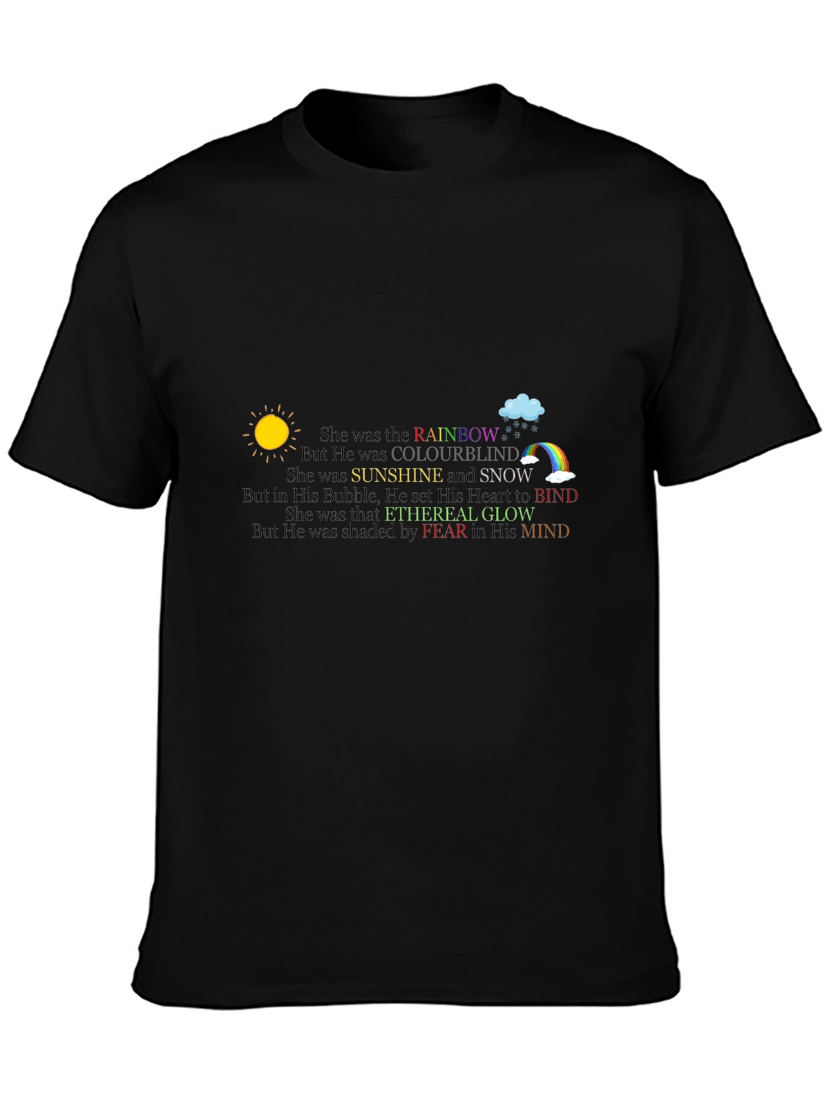 Rainbow Colourblind Graphic T-Shirt
