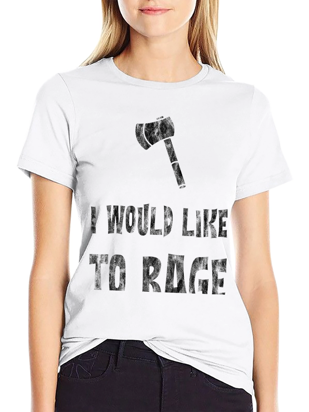 I Would Like to Rage Black Graphic Tee