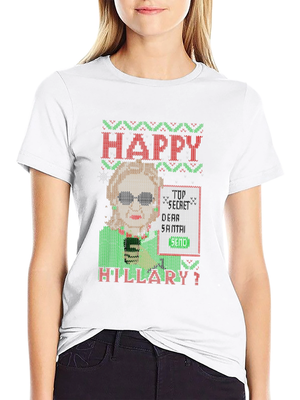 Happy Hillary Funny Christmas Sweater T-Shirt