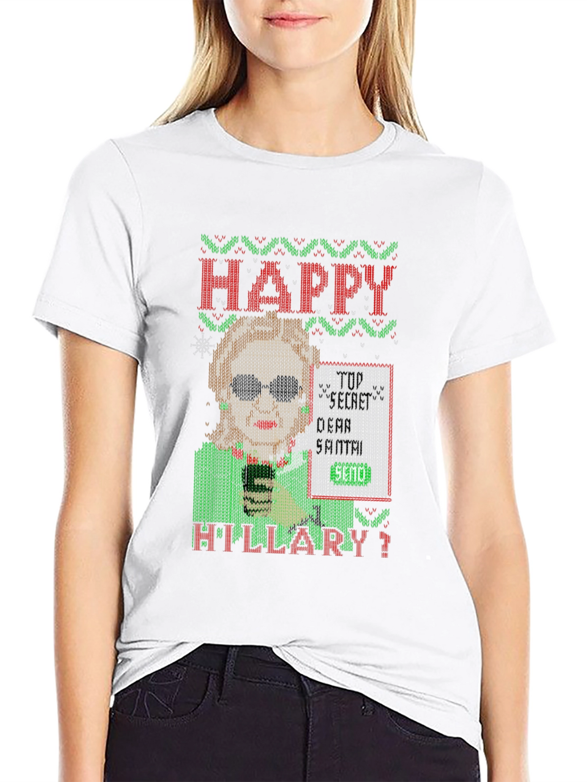 Happy Hillary Funny Christmas Sweater T-Shirt