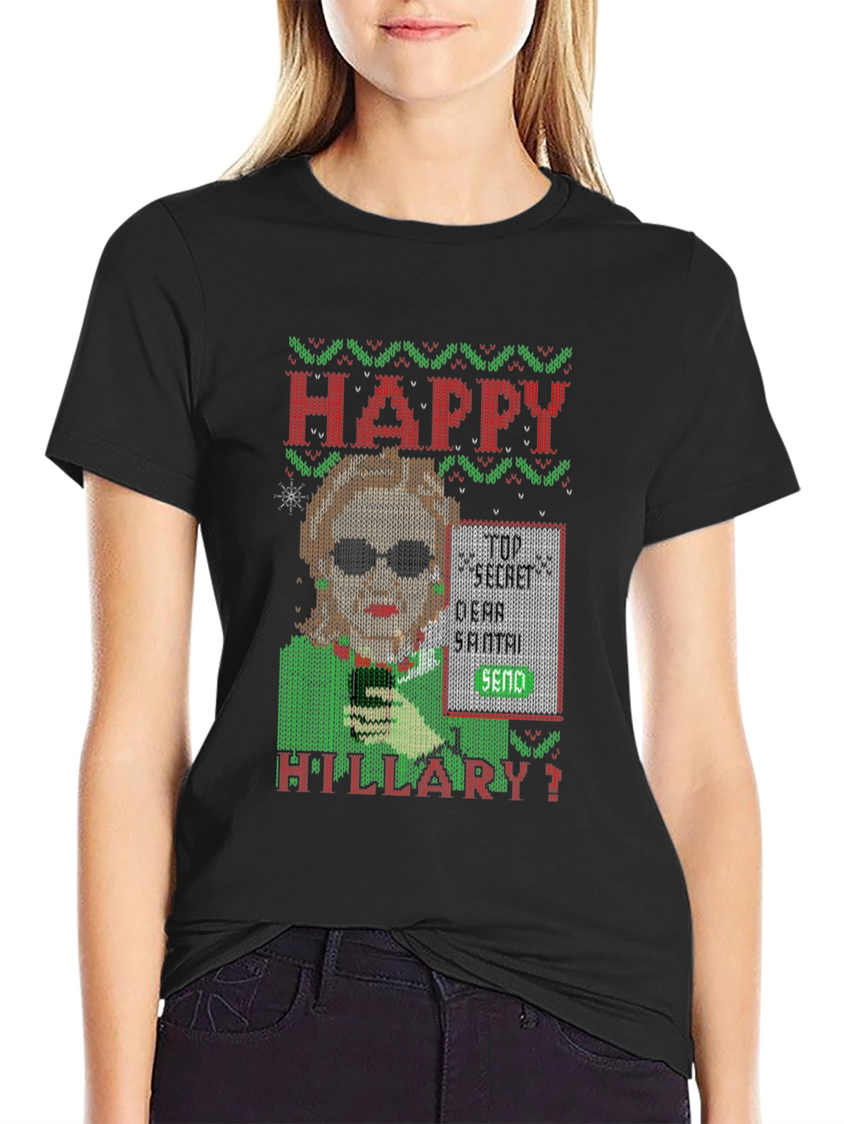 Happy Hillary Funny Christmas Sweater T-Shirt