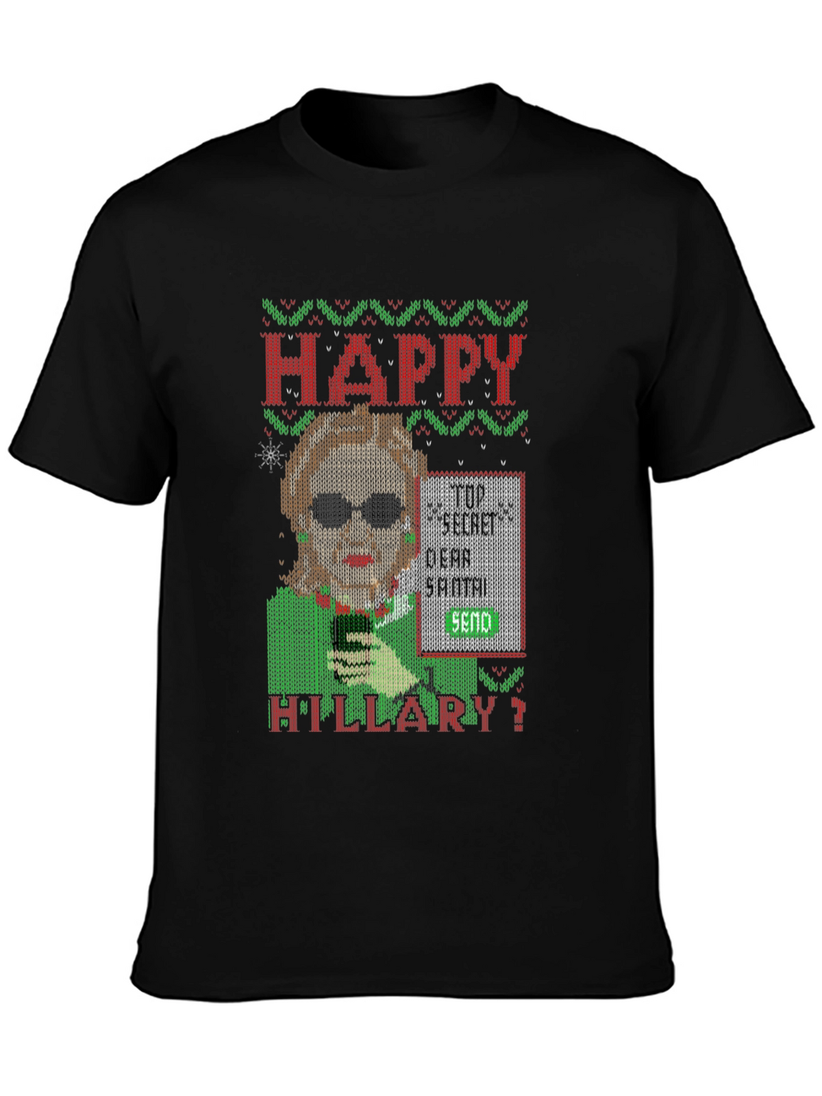 Happy Hillary Funny Christmas Sweater T-Shirt