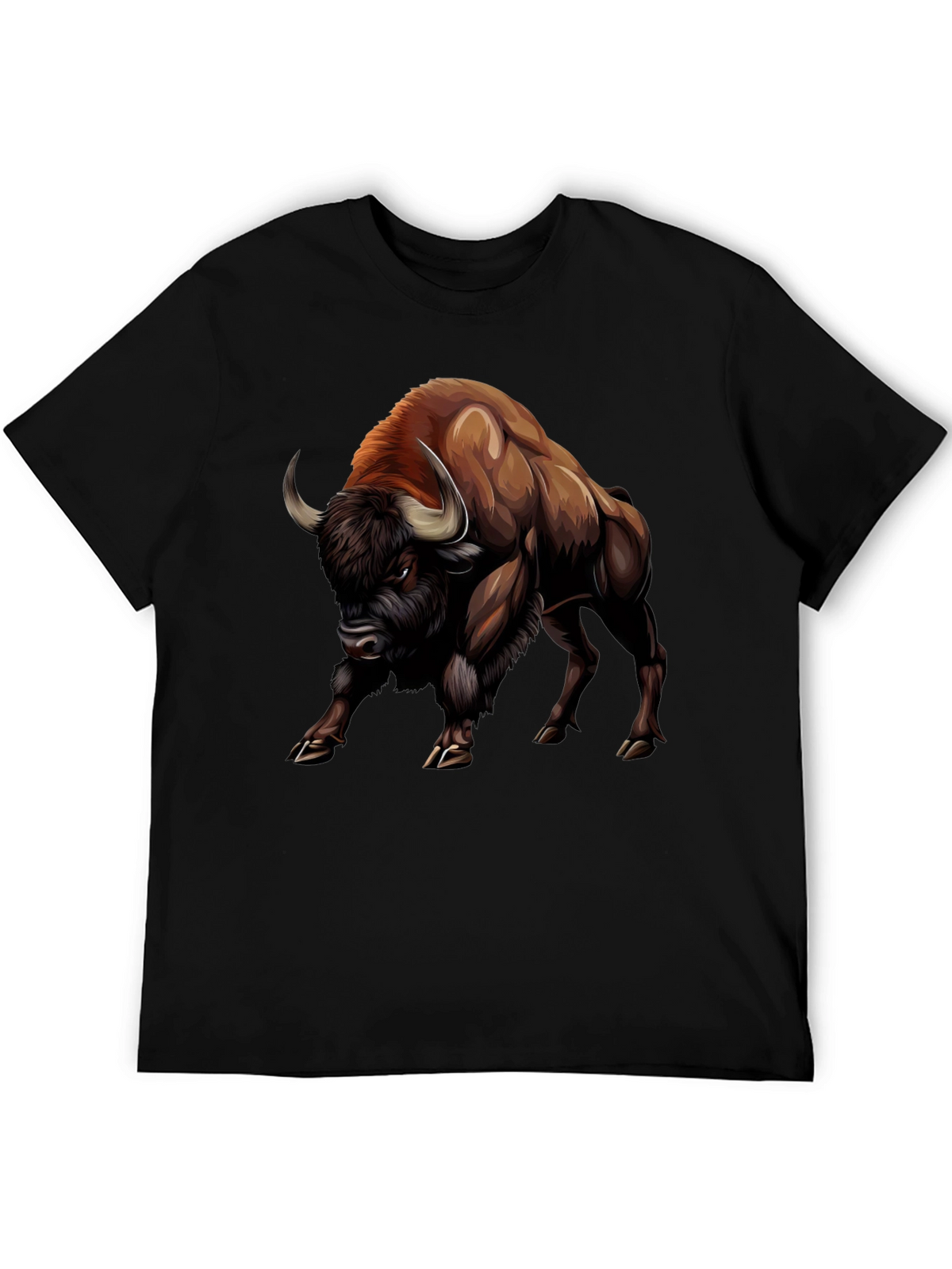 Bison Graphic Tee - Bold Animal Print