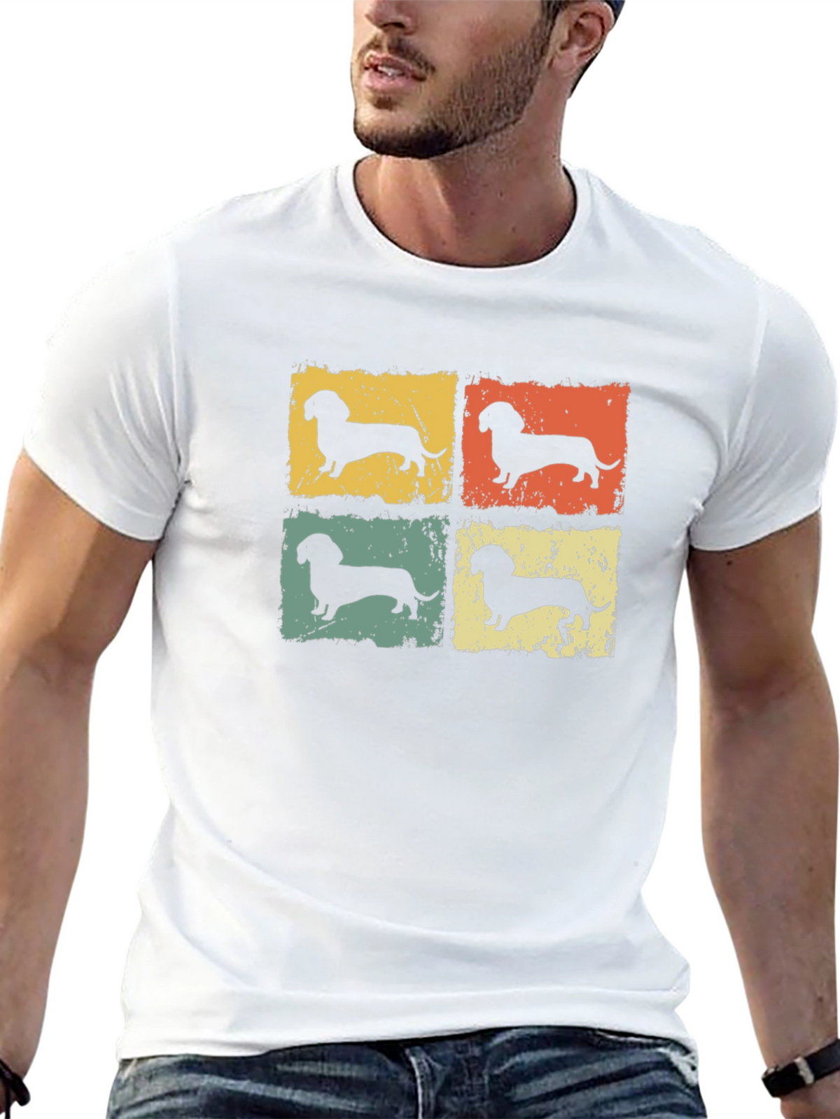Retro Dachshund Dog Graphic T-Shirt