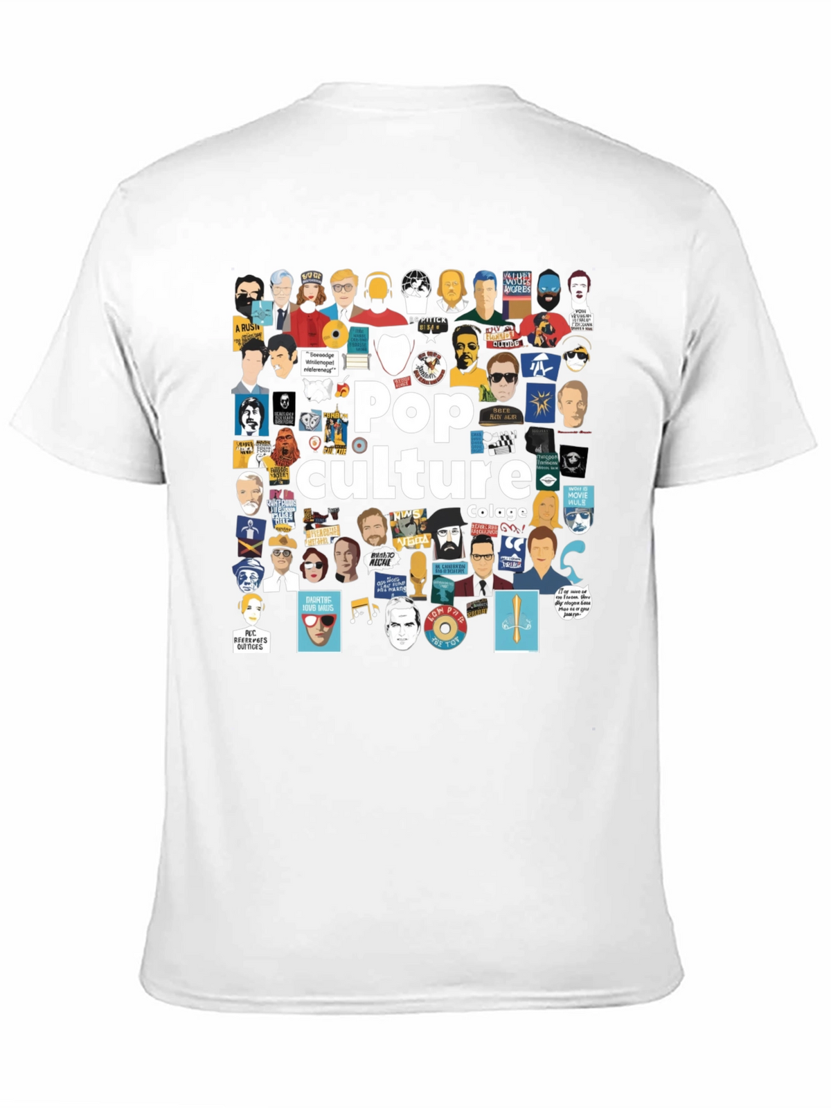 Pop Culture Collage Black T-Shirt