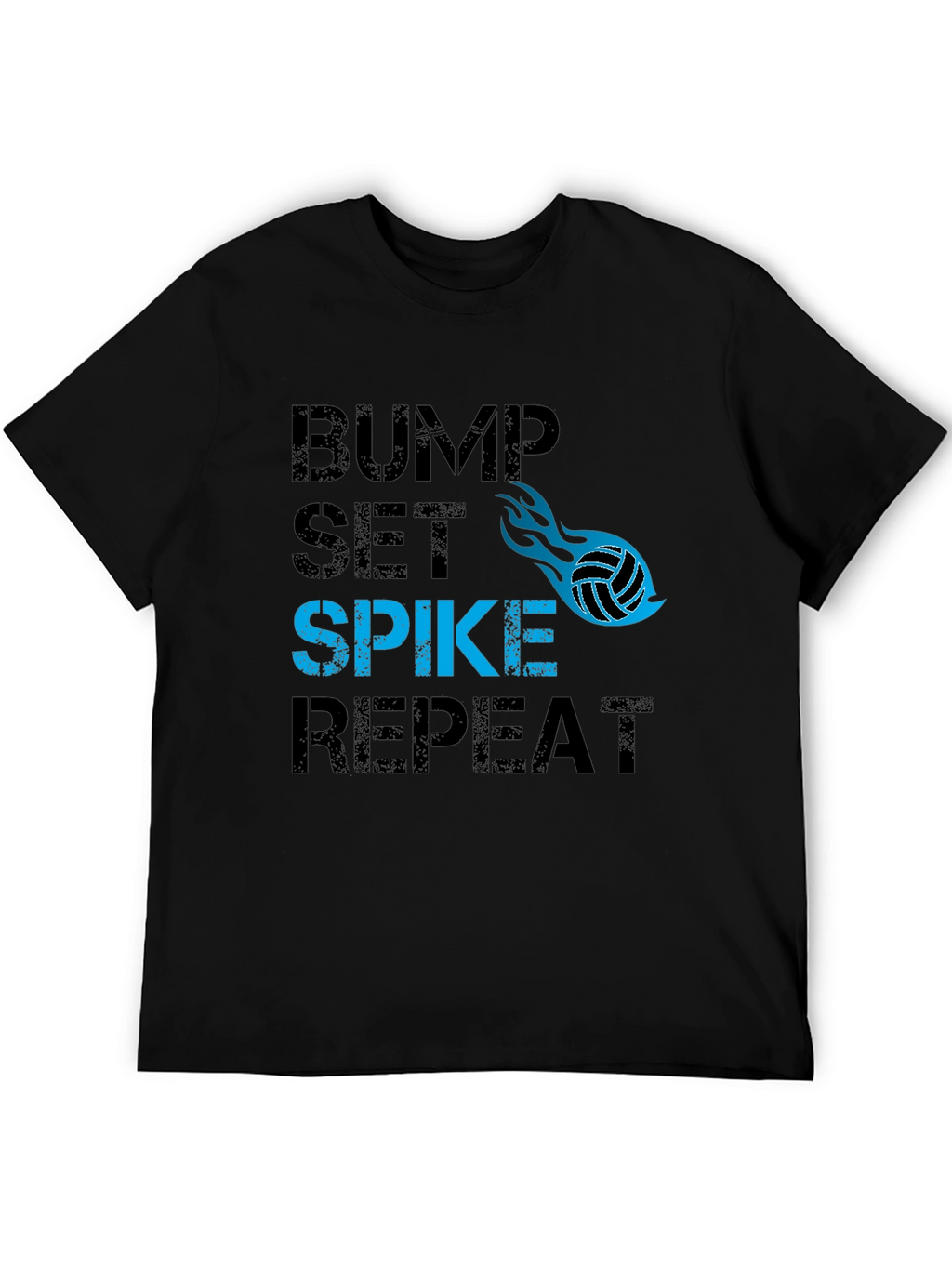 Volleyball Bump Set Spike Repeat Graphic Tee