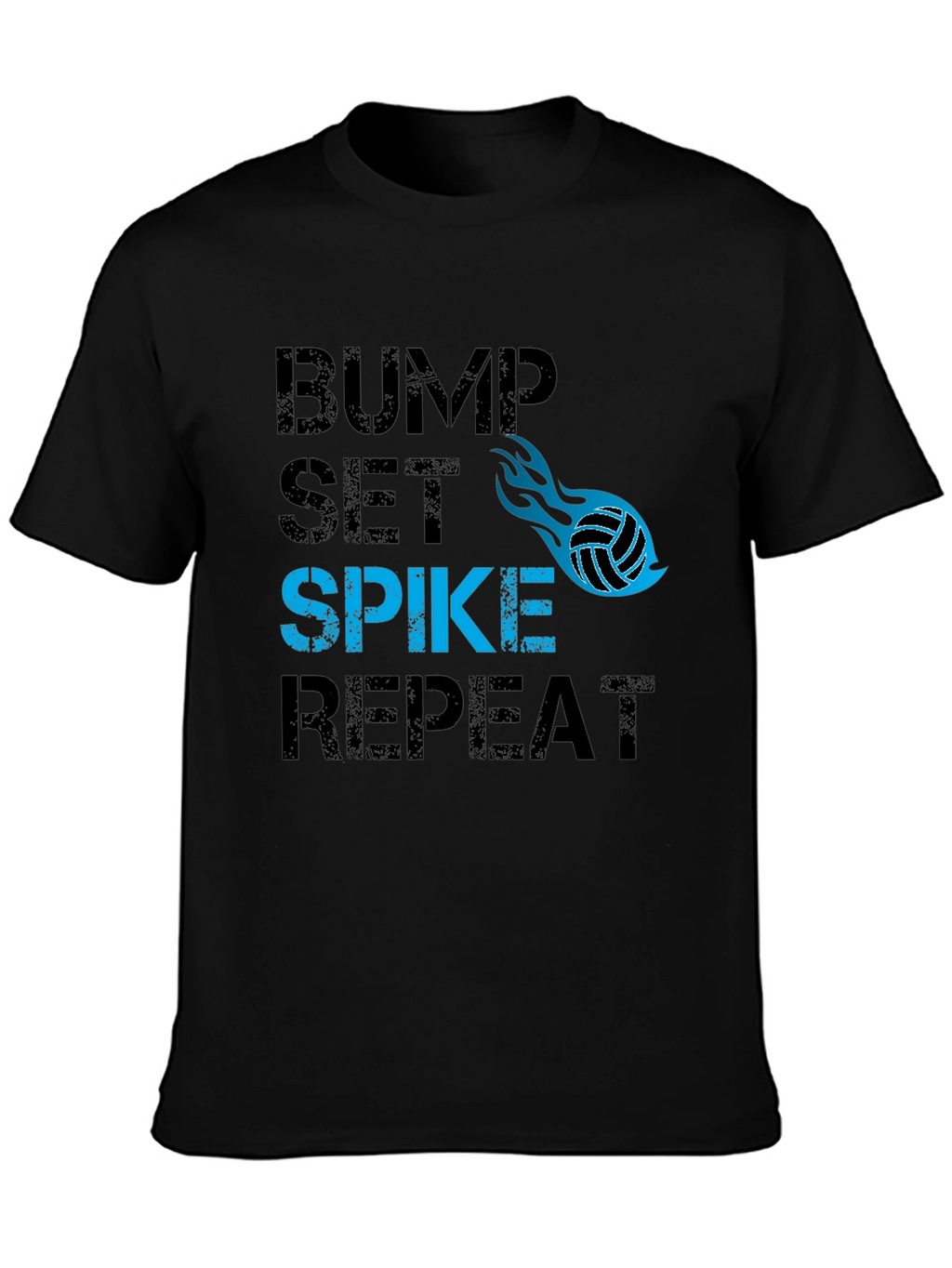 Volleyball Bump Set Spike Repeat Graphic Tee