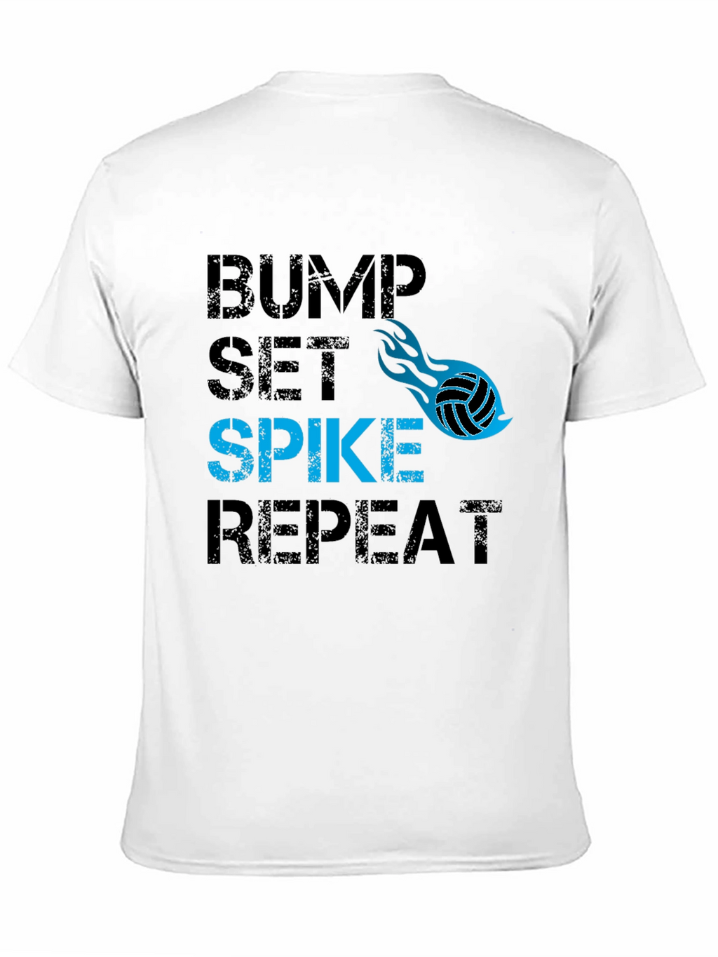 Volleyball Bump Set Spike Repeat Graphic Tee