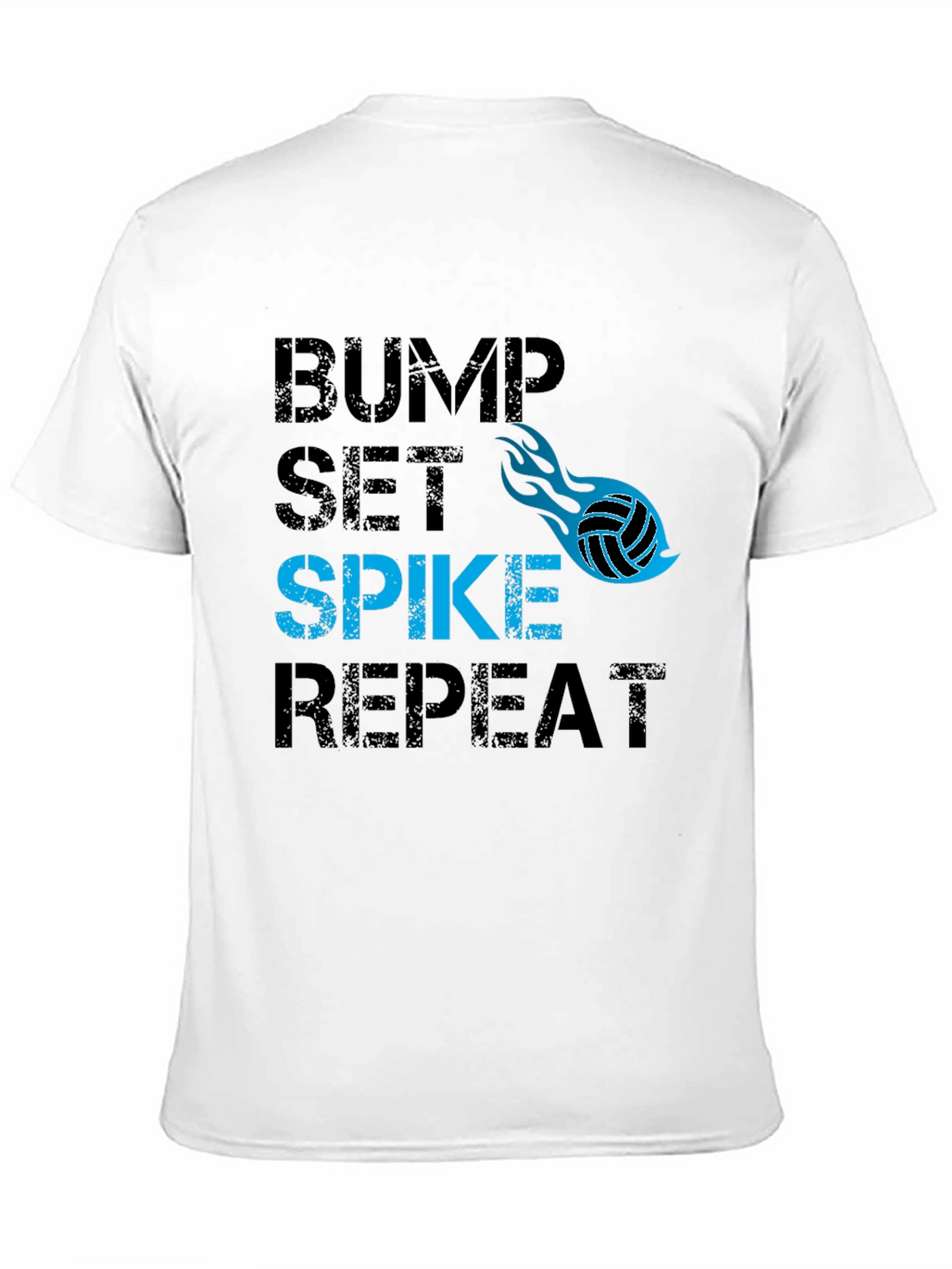 Volleyball Bump Set Spike Repeat Graphic Tee