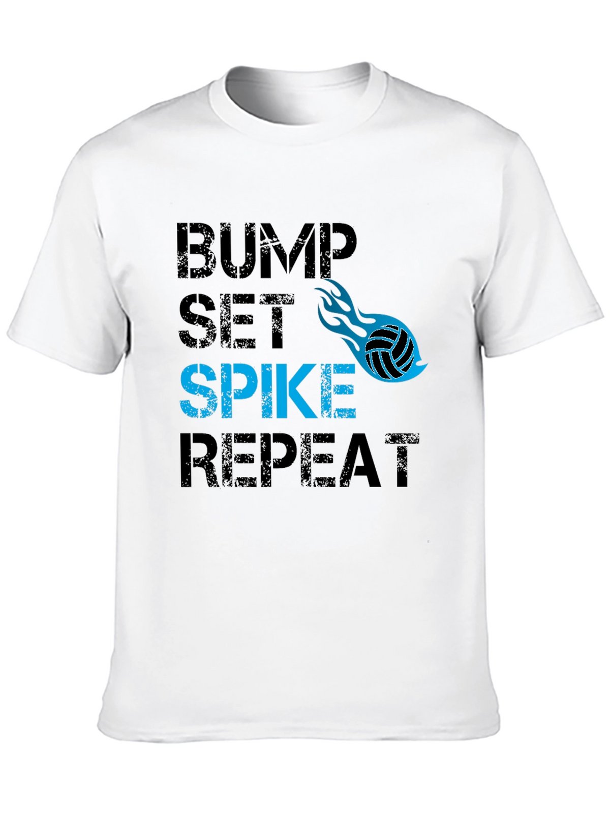 Volleyball Bump Set Spike Repeat Graphic Tee