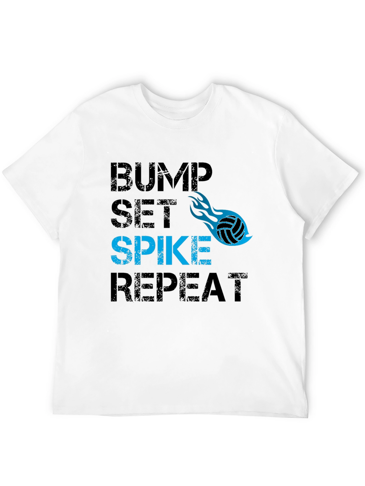 Volleyball Bump Set Spike Repeat Graphic Tee