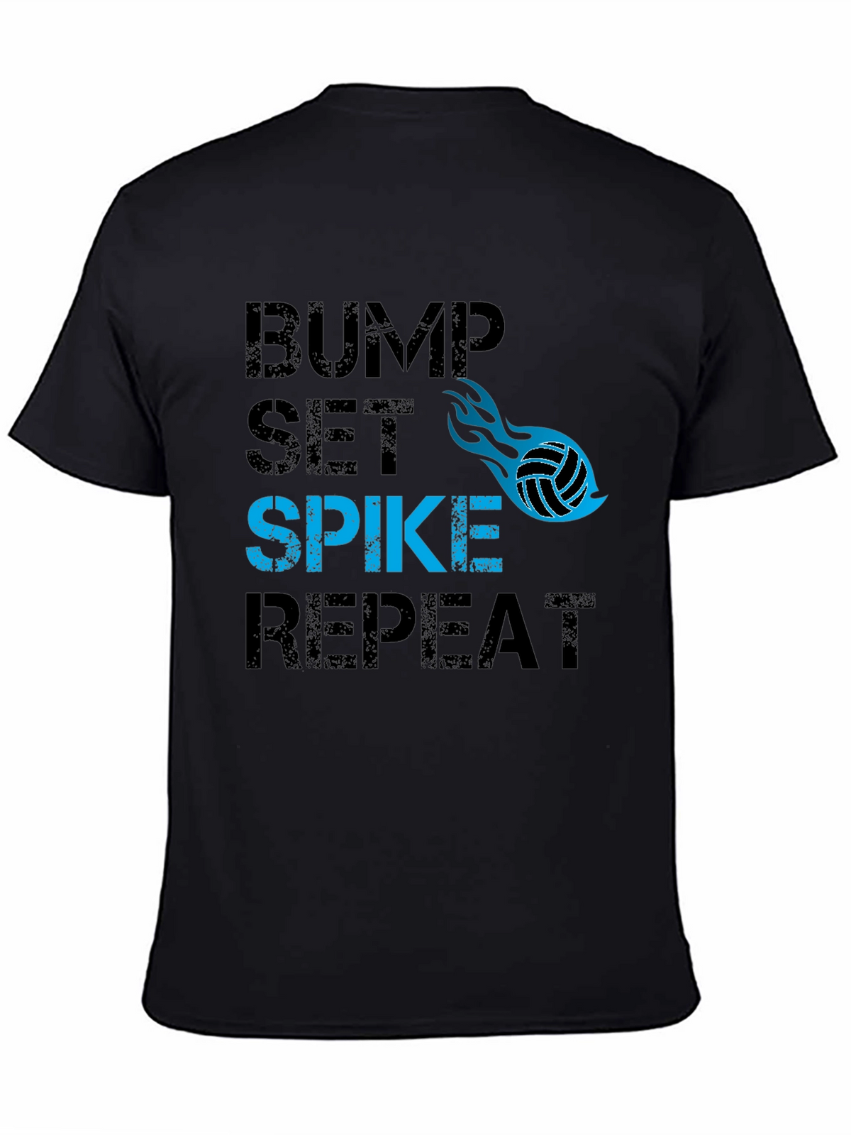 Volleyball Bump Set Spike Repeat Graphic Tee