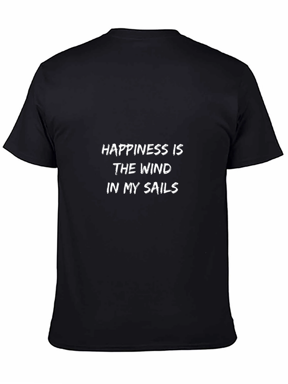 Happiness is The Wind in My Sails Black T-Shirt