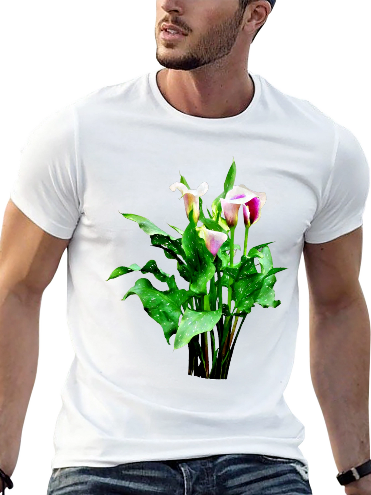 Floral Graphic Tee - Calla Lily Design