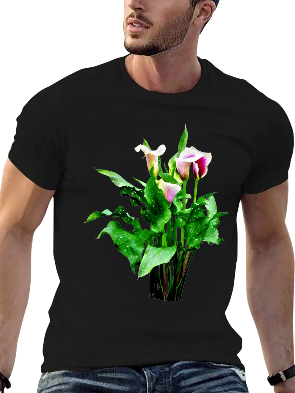 Floral Graphic Tee - Calla Lily Design