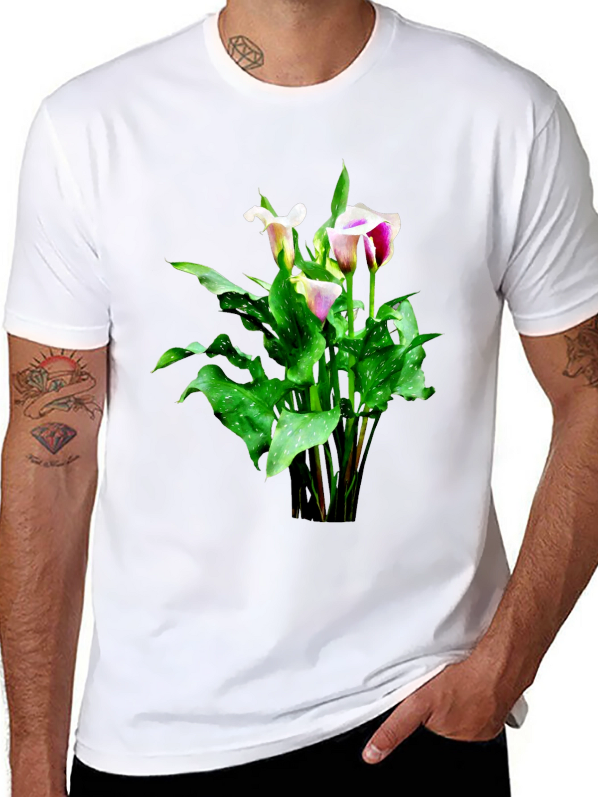 Floral Graphic Tee - Calla Lily Design