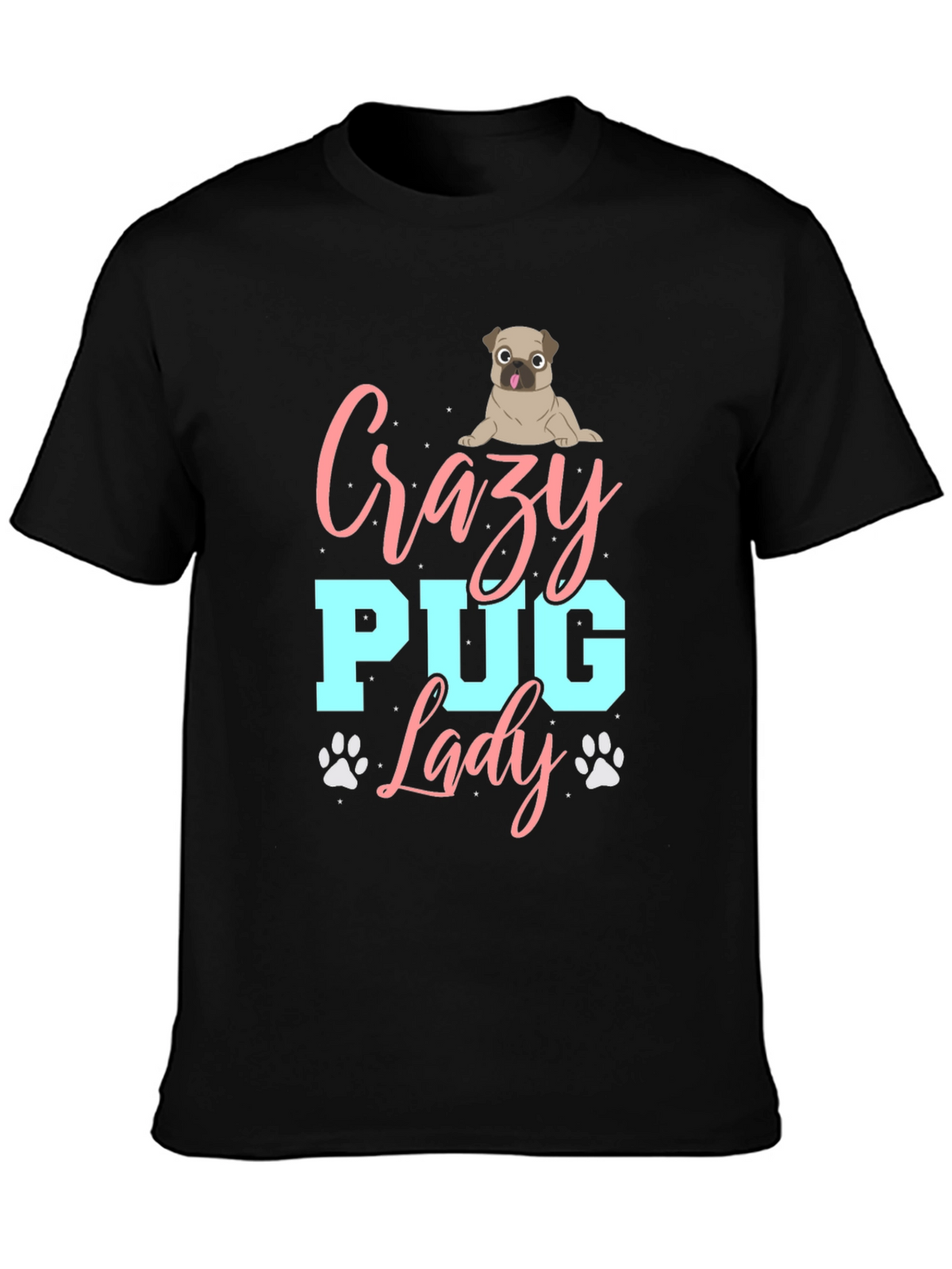 Crazy Pug Lady T-Shirt