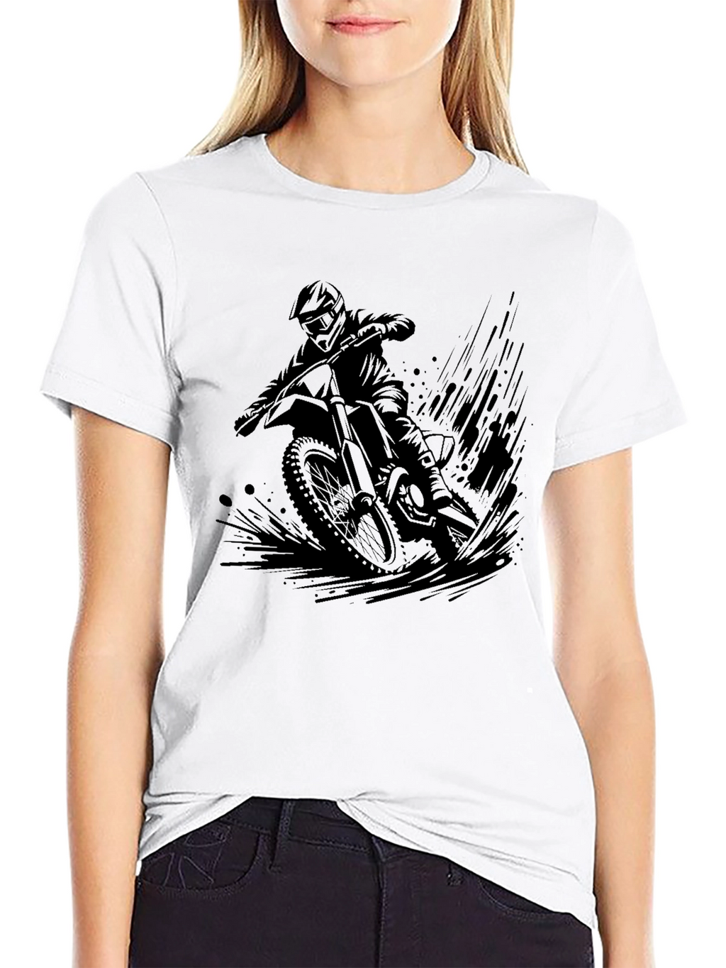 Black Motorcross Graphic Tee