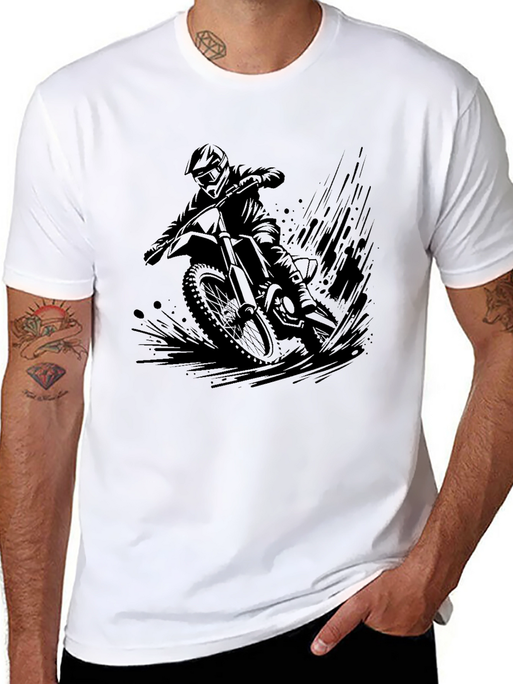 Black Motorcross Graphic Tee