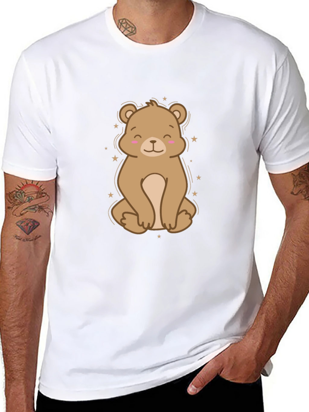 Cute Bear Graphic T-Shirt - Soft Cotton Blend