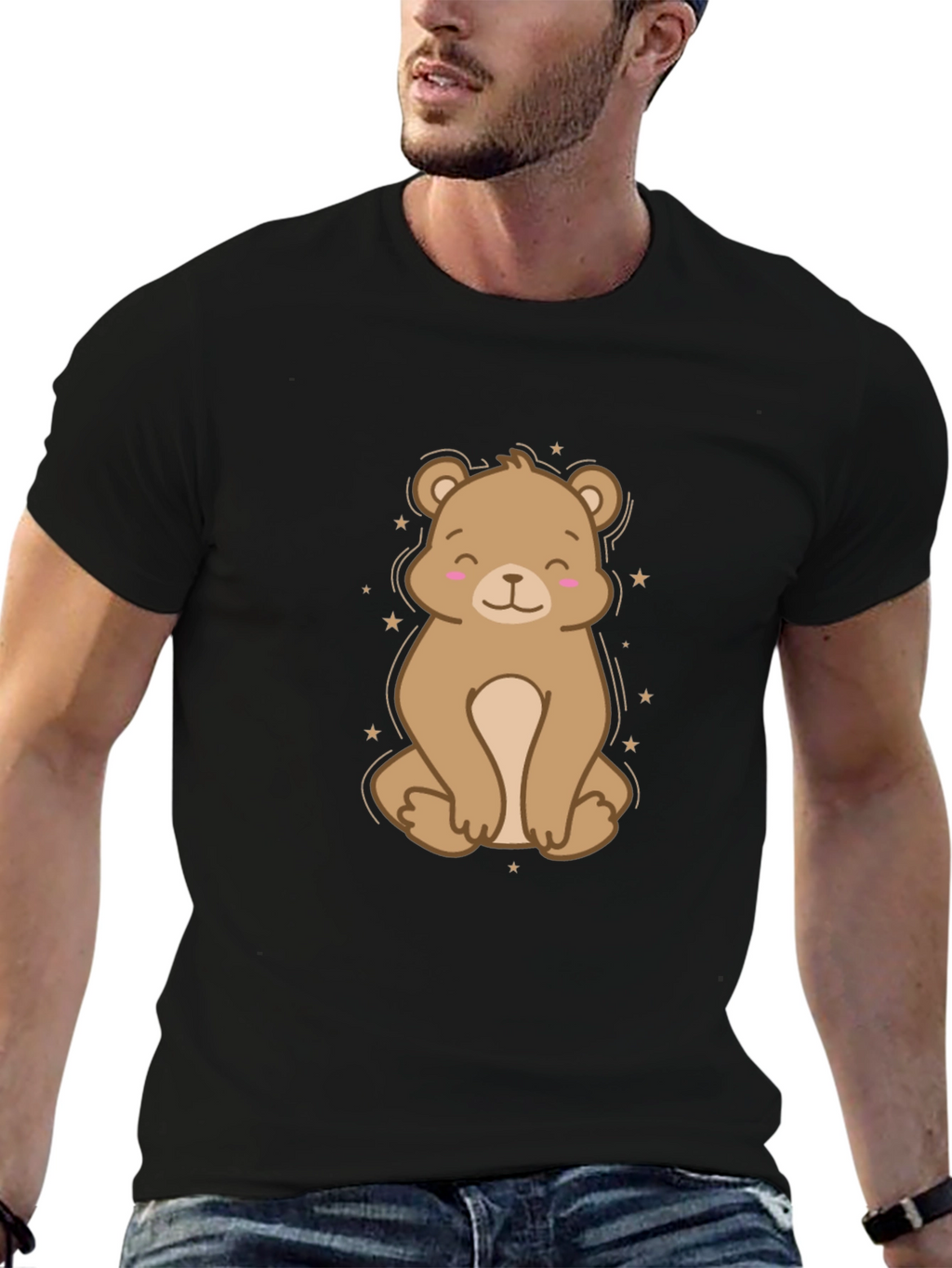 Cute Bear Graphic T-Shirt - Soft Cotton Blend