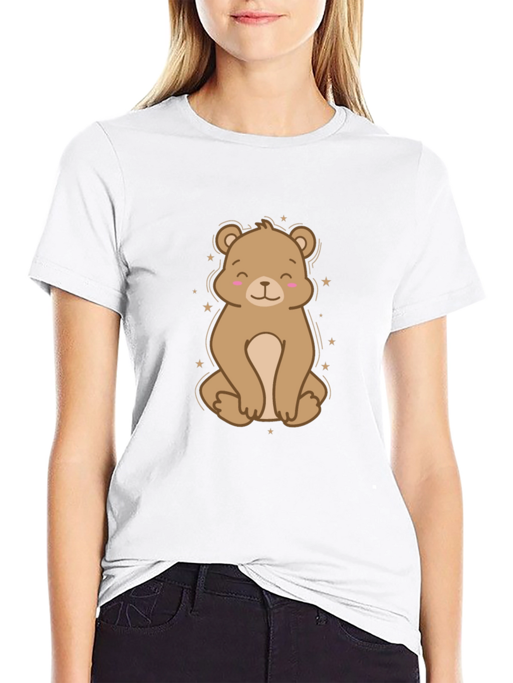 Cute Bear Graphic T-Shirt - Soft Cotton Blend