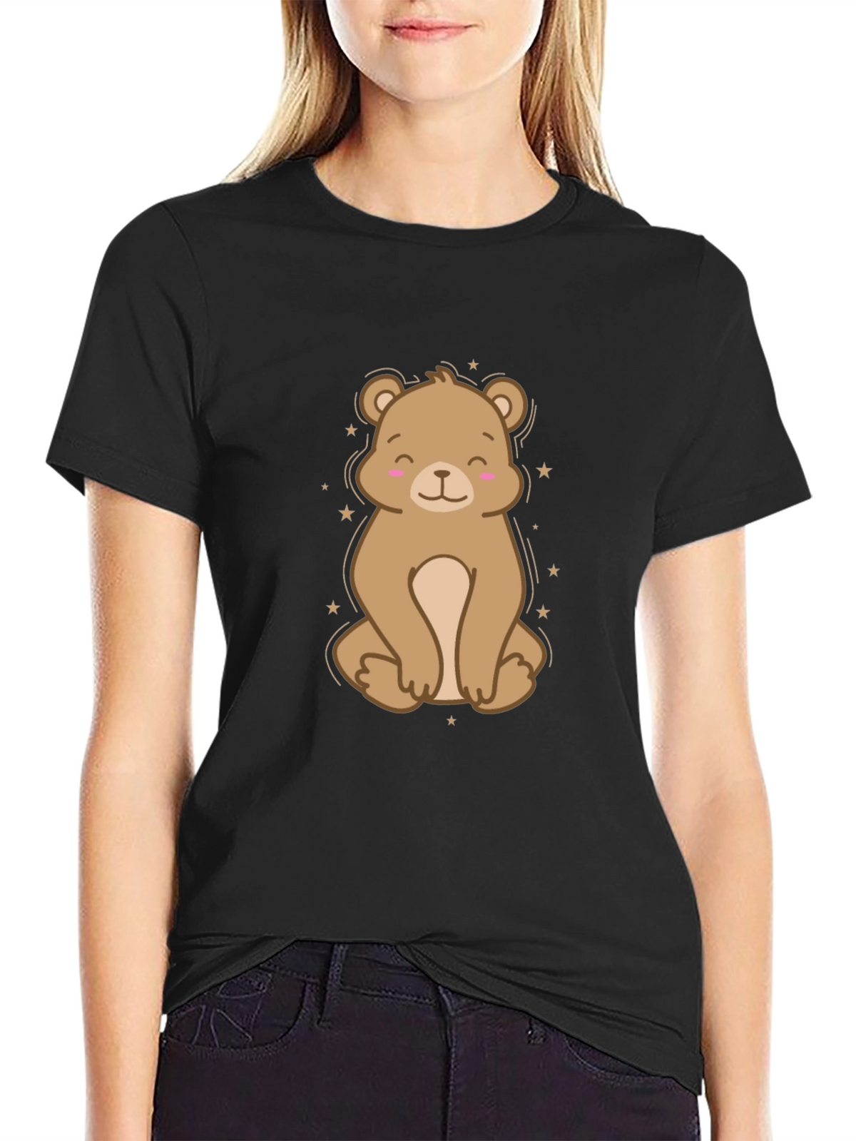 Cute Bear Graphic T-Shirt - Soft Cotton Blend