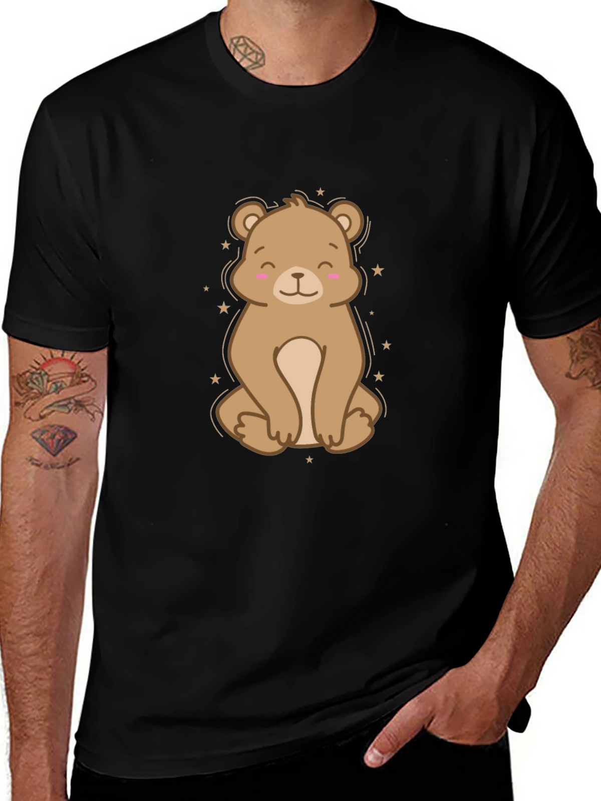 Cute Bear Graphic T-Shirt - Soft Cotton Blend