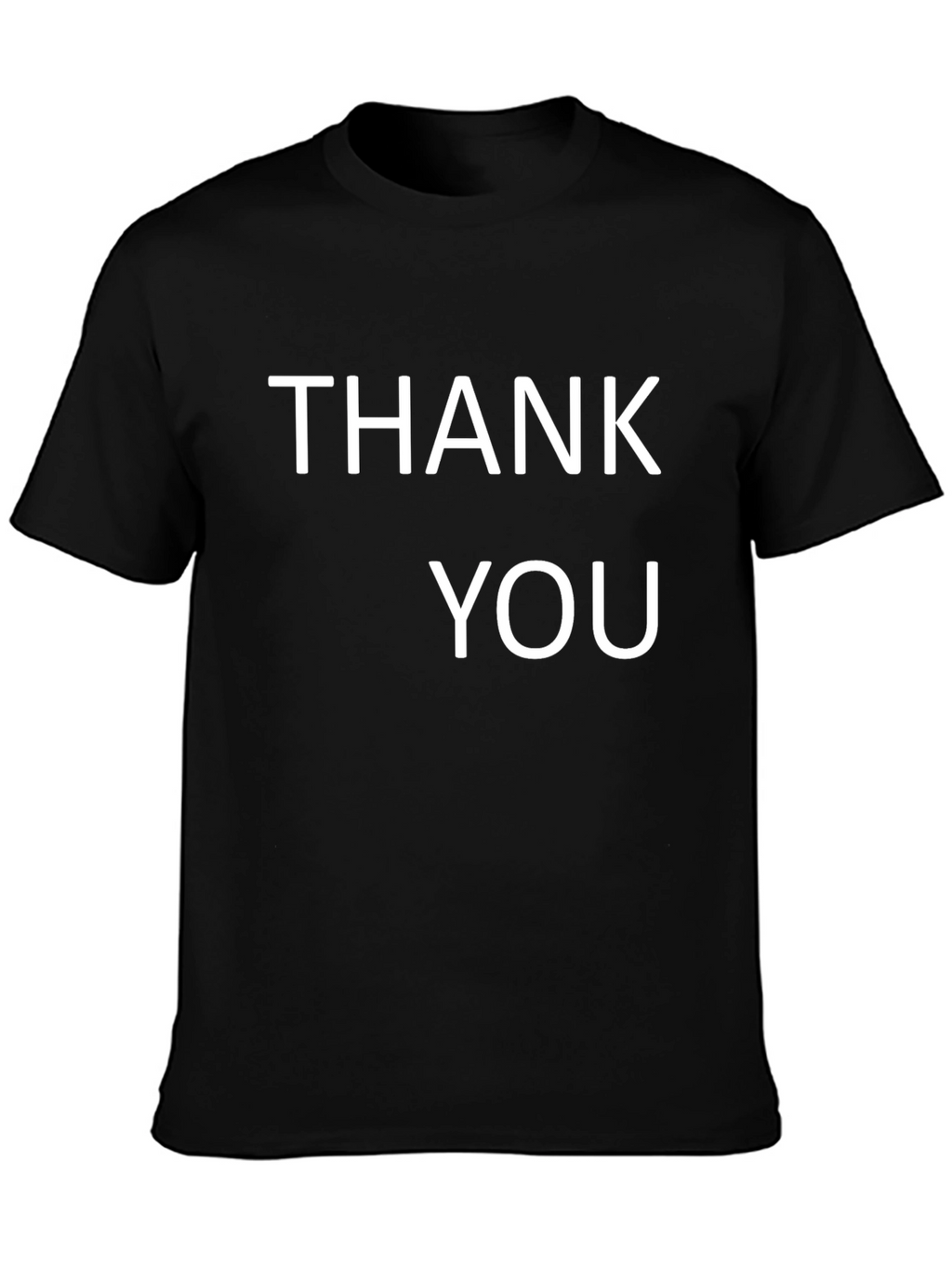 Thank You Graphic Tee - Black Cotton Comfort