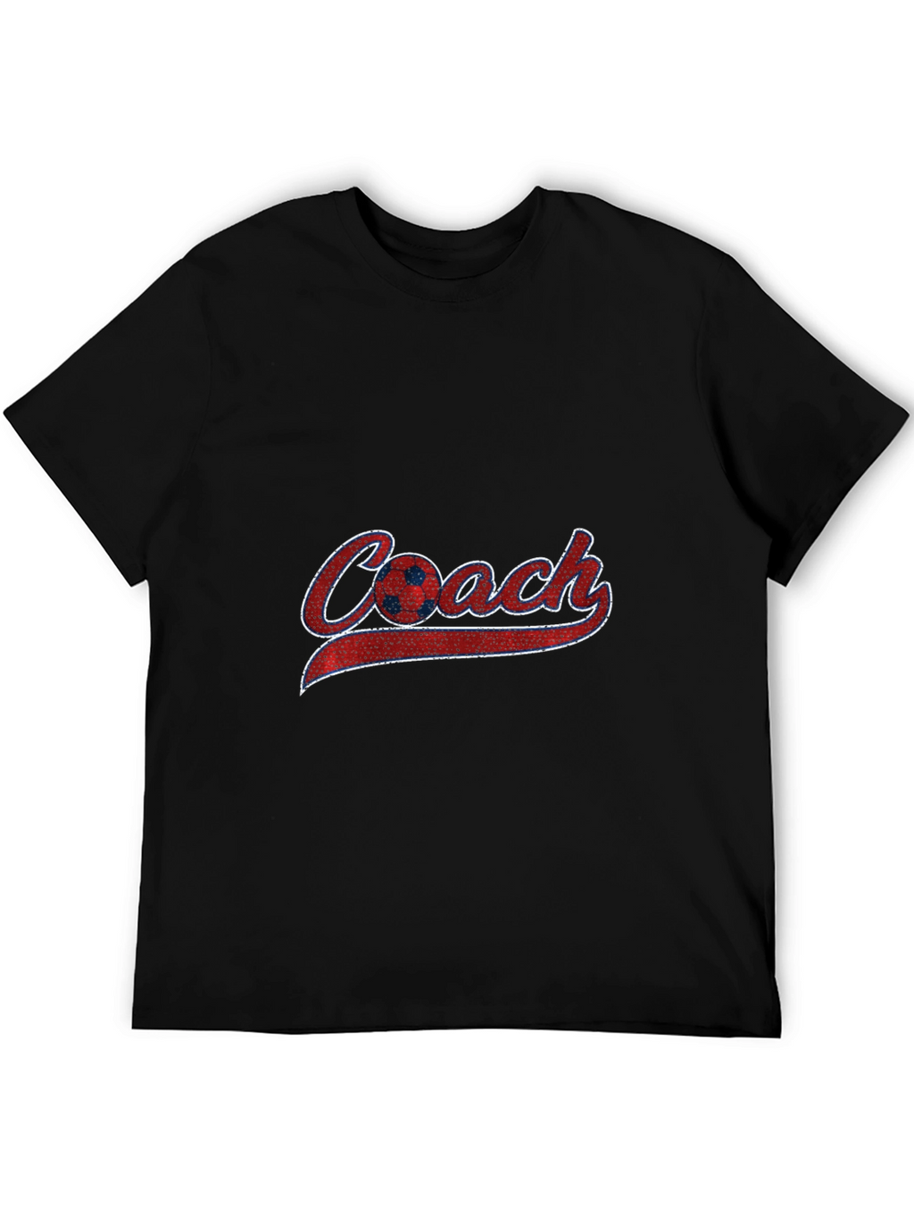 Soccer Coach Graphic Tee - Black Cotton T-Shirt