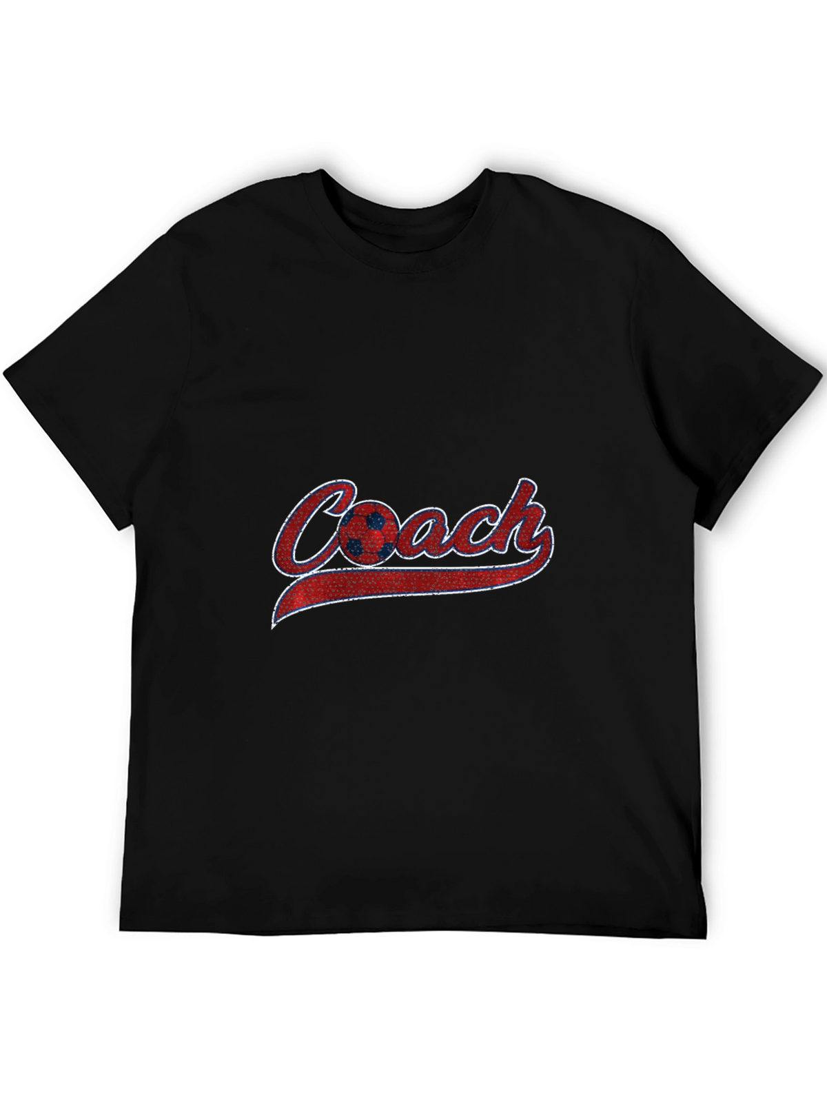 Soccer Coach Graphic Tee - Black Cotton T-Shirt