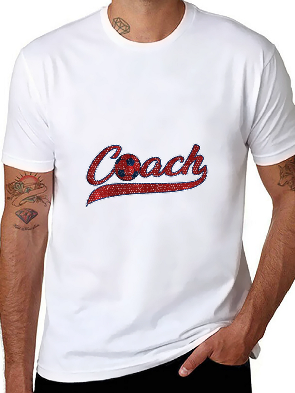 Soccer Coach Graphic Tee - Black Cotton T-Shirt