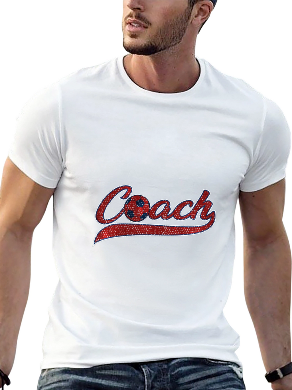 Soccer Coach Graphic Tee - Black Cotton T-Shirt