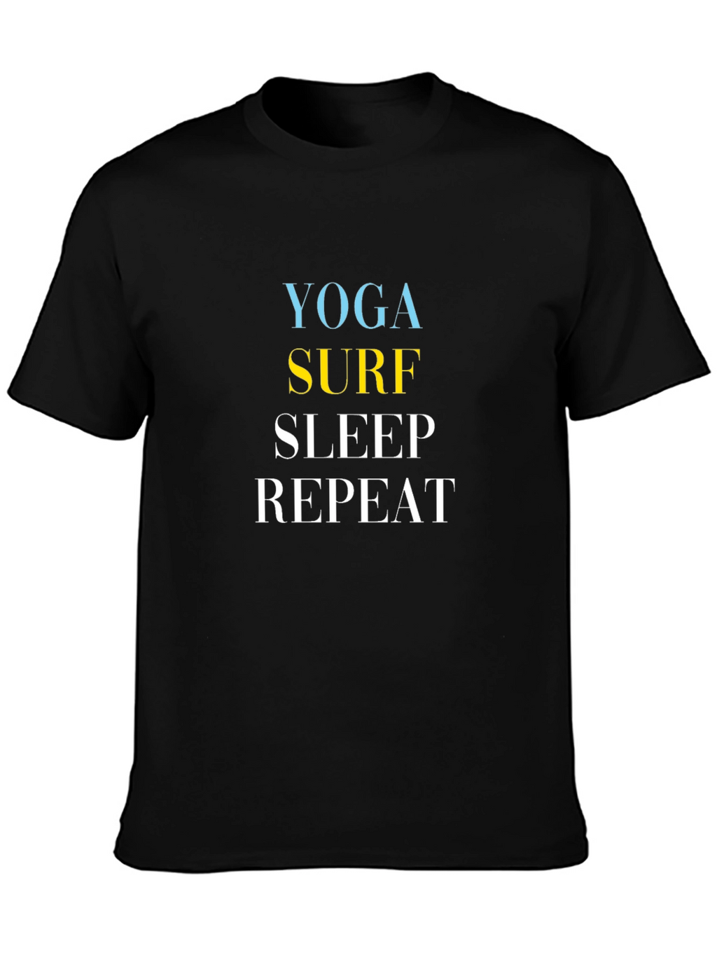 Yoga Surf Sleep Repeat Graphic Tee